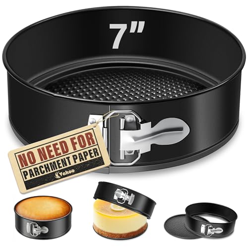 Vakoo 7 Inch Springform Pan - Nonstick Leakproof Mini Cheesecake Pan for Baking Easy Release No Parchment Paper Needed