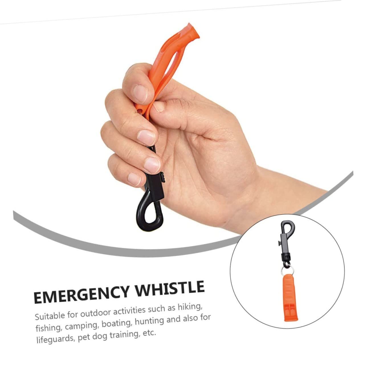 YARNOW Fischietto D'emergenza Essentials da Campeggio Partite Sopravvivenza Escursionistica Emergenza Fischio Fischietto da Campeggio Fischio di Sicurezza Plastica Orange