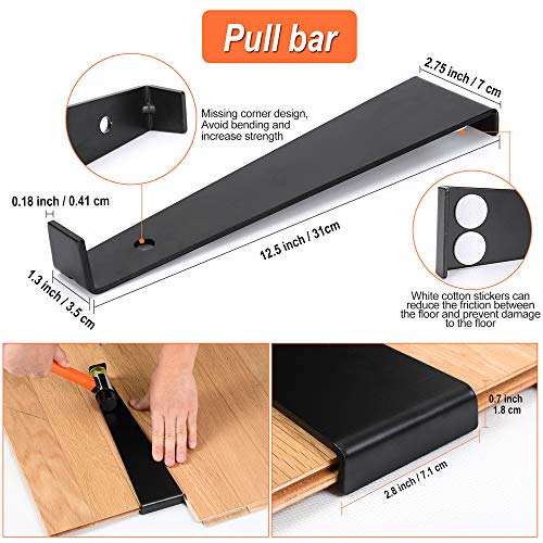 Laminate Wood Flooring Installation kit, Aigreat Wood Flooring kit with Long and Wider Pull Bar,40PCS Spacers,and Reinforced Double Faced Mallet. - Thumbnail 2
