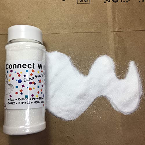 Iconnectwith Glitter – Cotton White, Extra Fine Polyester Glitter; Multi-Use For Crafts, Decorations, Nail Art, Makeup, Tumblers, Resin Art, And Diy Projects #TOP4