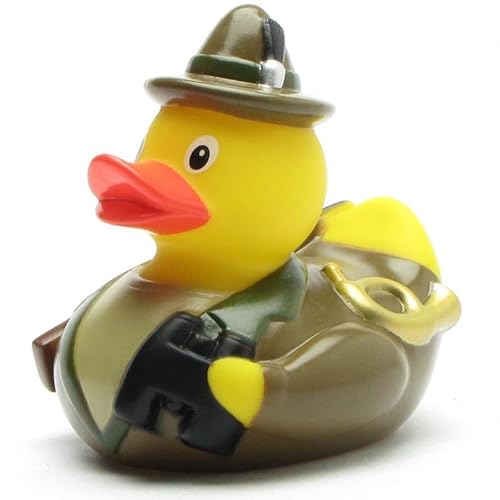 Duckshop I Badeente Jäger I L8cm I Quietscheente I Quietscheentchen I Geschenk Waidmann I Präsent Sammler