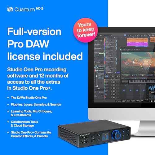 Image of PreSonus Quantum HD 2 20 x 24, 32-bit / 192 kHz USB-C Audio Interface