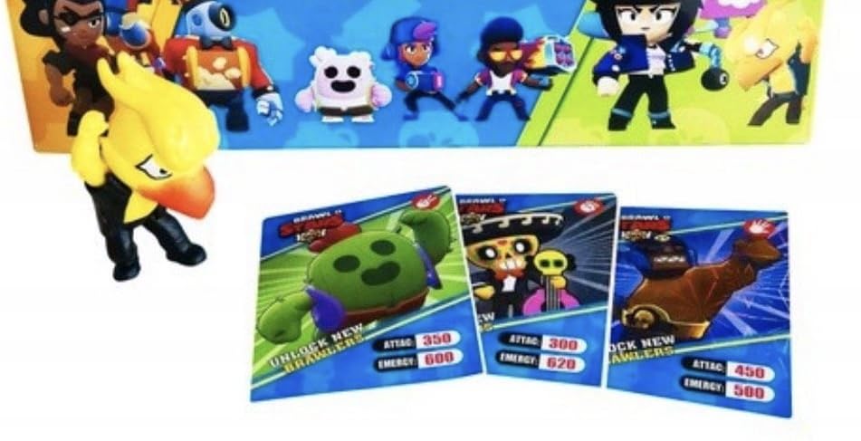 Brawl-Stars 105 kaarten 3 figuren