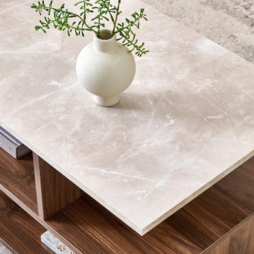 Image of Home Centre | Addison Center Table | Center Table for Living Room | Engineered Wood | Brown | 1 Year Warranty