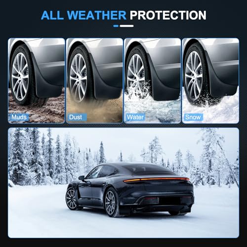 Image of ECCPP Mudguard Splash Guards Front & Rear Set fit for 2022-2024 for Toyota for Tundra 3.4L Mud Flaps Set of 4 Flexible and Bendable Mud Flaps Splash