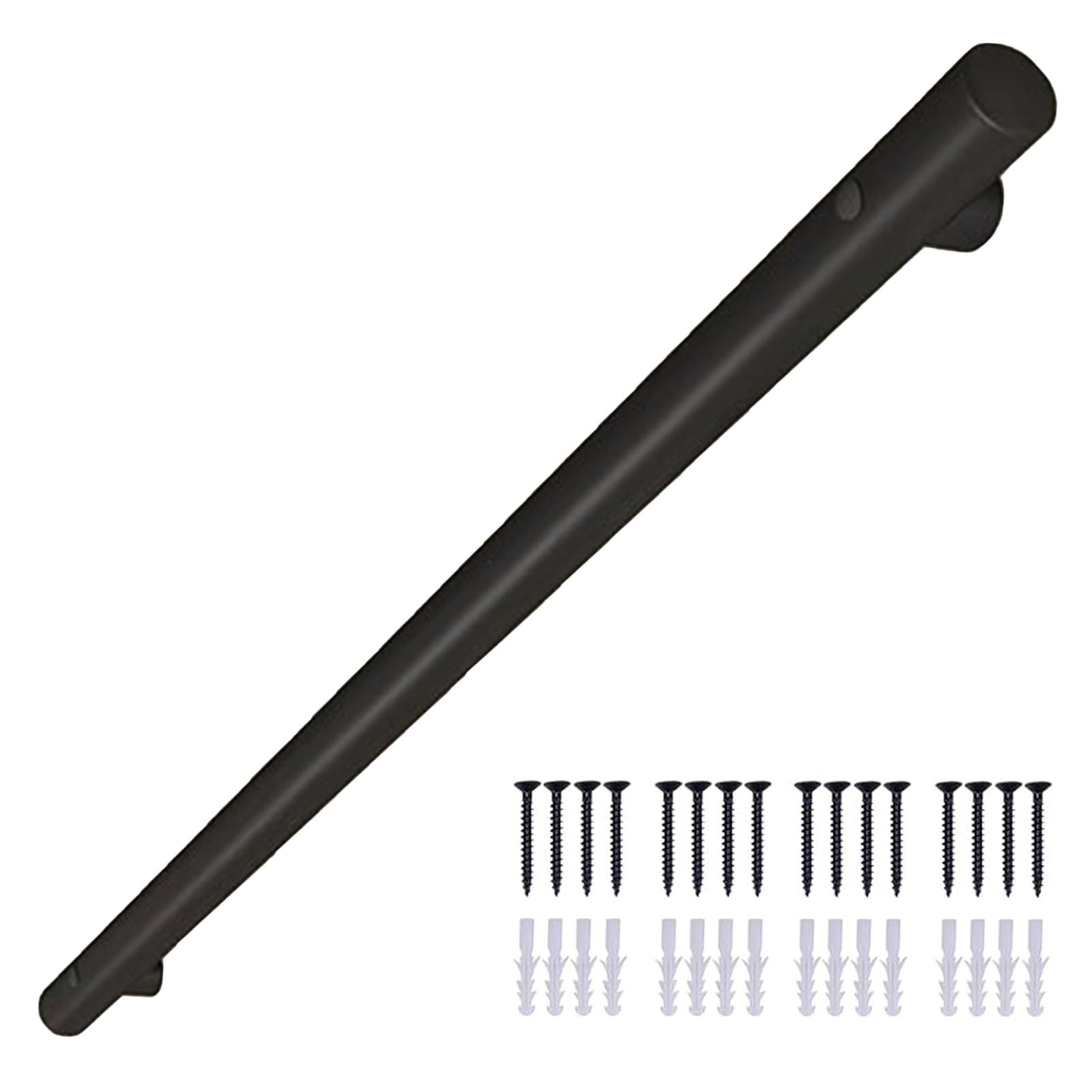 Edelstahl-Treppen-Set, 3,6 m, rutschfester Haltegriff für Treppen, mit Wandhalterungen und Metallschrauben