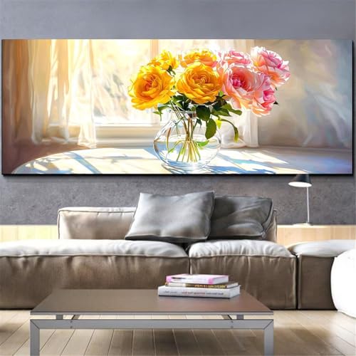 Peinture diamant jaune 70x140cm Mefooge | Kit complet de broderie diamant strass cristal L293