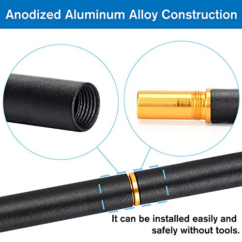 Image of Folding Lantern Stand Pole Portable Lamp Stand Hook Collapasible Light Stand Holder for Camping Fishing Picnic BBQ Outdoor Activities (Black)