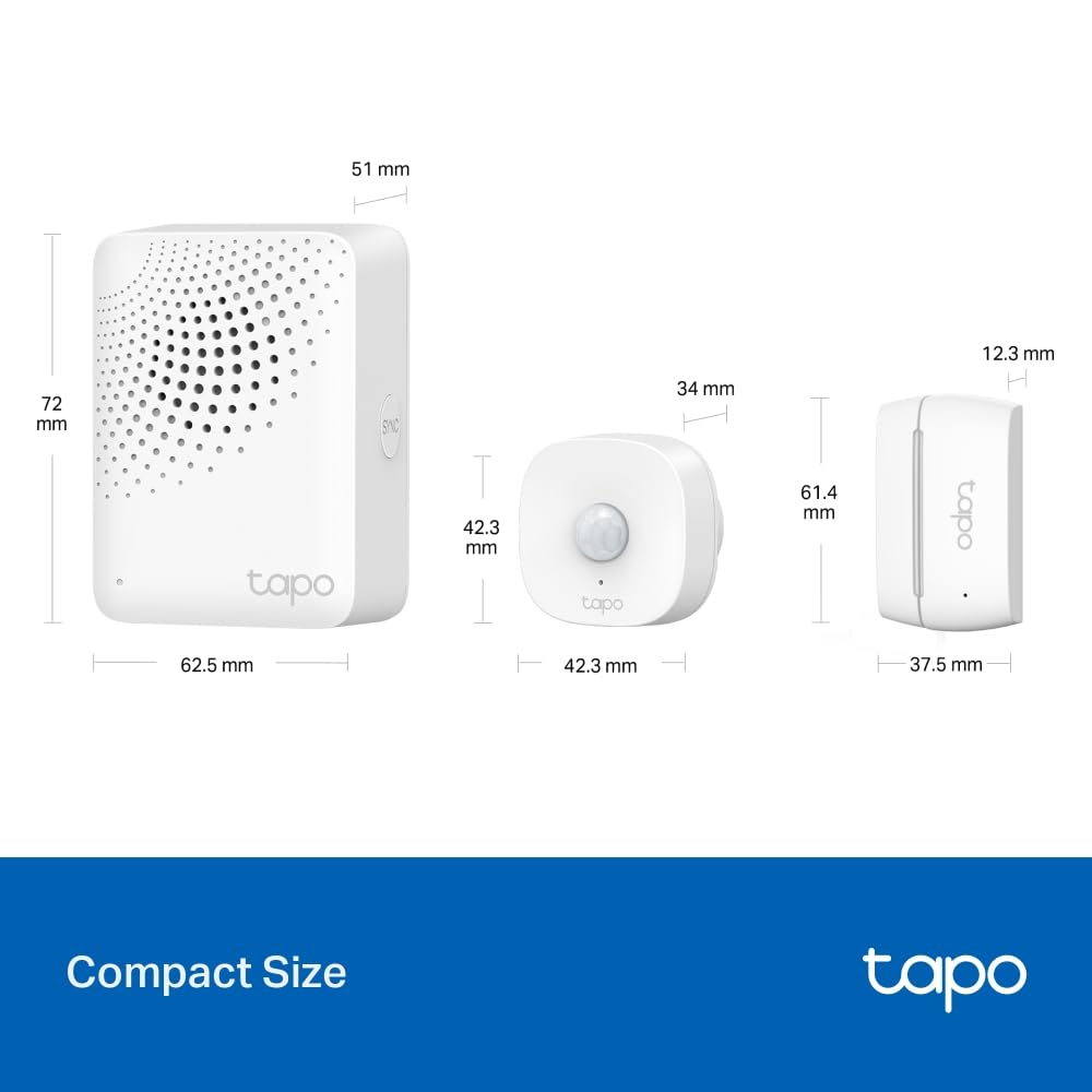 TP-Link Tapo T30 KIT | Zestaw 2 inteligentnych mini gniazdek Wi-Fi + Hub Tapo H100 | Zdalne sterowanie | Automatyzacja | Kompatybilne z Alexa i Google Home
