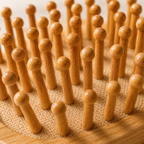 Image of ZENMIRA Big Bamboo Paddle Hair Brush with Natural Boar & Nylon Bristles - Eco-Friendly Wooden Detangling Hairbrush for Women & Men - Anti-Static Scalp Massage Brush for All Hair Types
