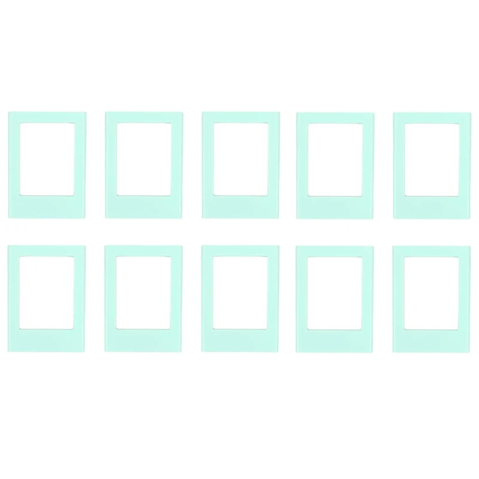 Magnetic Picture Frames For Refrigerator 3 Inch Fridge Color Photo Frame Magnets Album For Fujifilm Instax Mini Film Papers For Fridge(Blue-10pcs)
