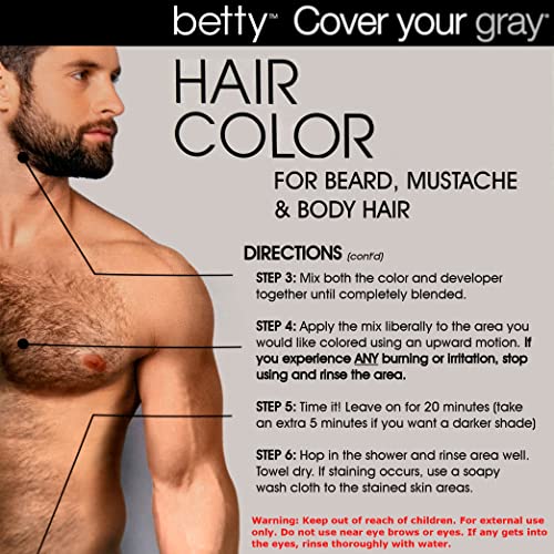Betty Cover Your Gray Color Rubio para Barba y Bigote miniatura 5