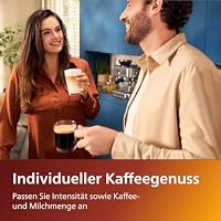 PHILIPS Serie 5400 Kaffeevollautomat - LatteGo, 12 Getränke, Milchaufschäumer, Touchscreen, 4 Profile, Chrom-Finish (EP5447/90) – Ansicht 5
