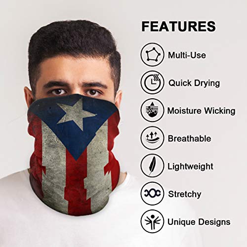 Image of 4Pcs Magic Headwear Neck Gaiter Tube Scarf Headbands Bandana Balaclava for Outdoor Running Cycling Skating Work Out
