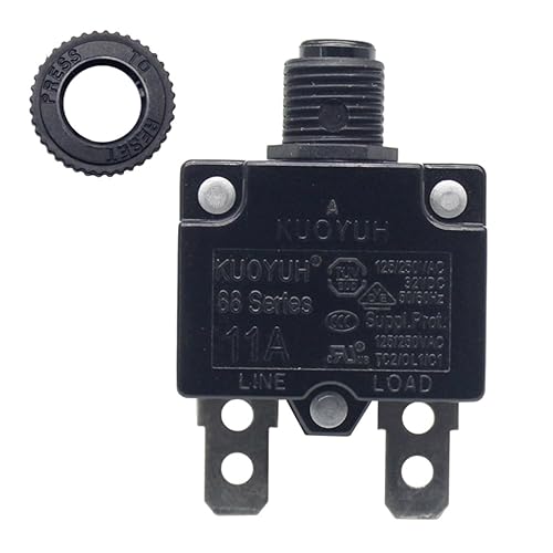 Miniatura 8 de KUOYUH Serie 88 125250VAC 32VDC 5060Hz Disyuntor de sobrecarga térmica con tapa antipolvo impermeable 3-30A (5A 1pc)