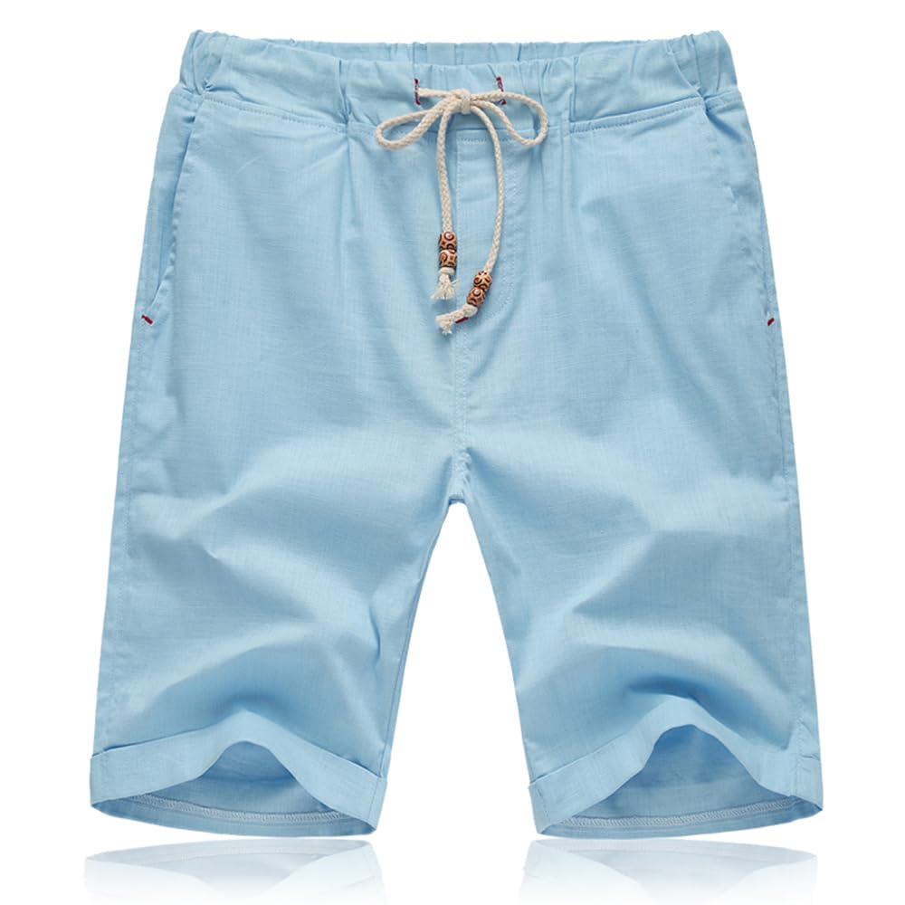 Tansozer Pantalones Cortos Hombre Algodon Verano Shorts con Bolsillos