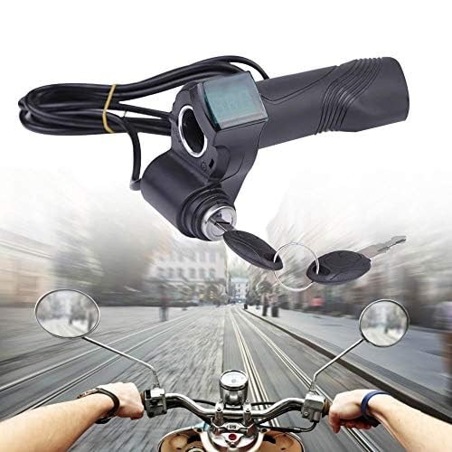 Poignée Accélérateur Et Voltmètre Pour Vélo électrique – Compatible Batteries 12-99V, Affichage Numérique Tension, Noir – Pour Trottinette, Draisienne