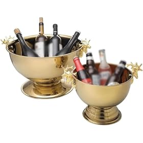 Buy AKALNNB Golden Stainless Steel Champagne and Wine Ice Bucket – Perfect for Bars, Hotels, and Parties – AKALNNB