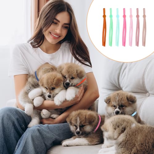 60 Stück Welpenhalsbänder Für Züchter Kitten Halsbänder 15 Farben Welpen Id Halsbänder Soft Welpenhalsband Mehrfarbige Verstellbare Wurfhalsbänder Für Neugeborene Welpen Kätzchen Haustiere 11,2 cm