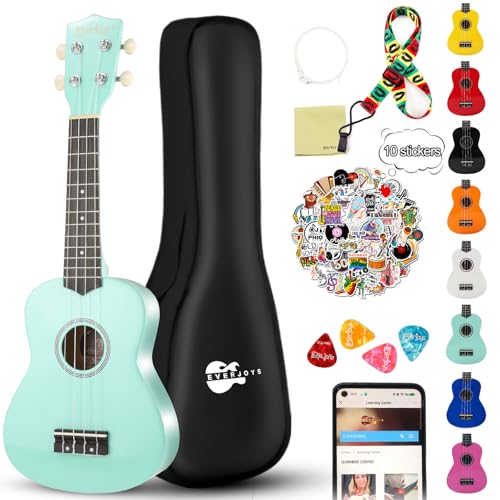 Soprano Ukulele Beginner Kit for Kids Adult Student 21...
