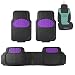 FH Group F11500 Touchdown Floor mats Full Set Rubber Floor Mats, Purple/Black Color- Fit Most Car, Truck, SUV, or Van