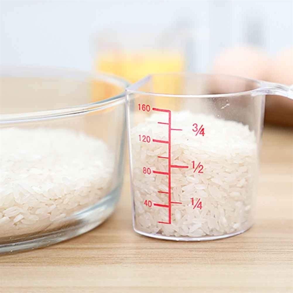 Autocollant Mural Tasse à mesurer-Tool, Cuiseur à Riz Universel, Tasse à mesurer en Plastique, 160 ML avec poignée à Trois échelles (Couleur : 1) (1)