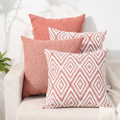 HPUK Decorative Throw Pillow Covers Set of 4 Geometric Design