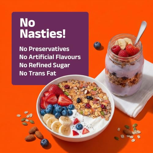 Image of Pintola 25g High Protein Muesli, Fruit & Nut, 1kg | Gluten-Free, Naturally Sweetened with Organic Jaggery & Dates, 22% Fruits, Nuts & Seeds, No Refined Sugar, Healthy Breakfast Cereal