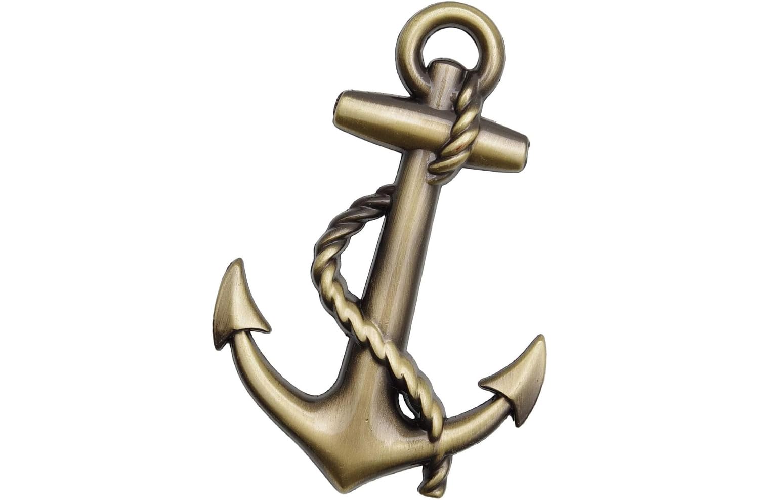 Anchor 3D Metal Chrome Sticker Emblem Badge-Stylish Logo for Cars, Bikes & More- Size 8x5cm- Nautical Marine Themed Vehicle Accessory Copper.