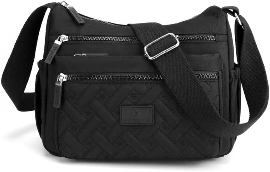 Zucng Women's Multi Pocket Casual Crossbody Bag Shoulder Bag Handbag Girls, Adjustable Soft Large Capacity Handbag Phone Bag for Shopping Travel Work
