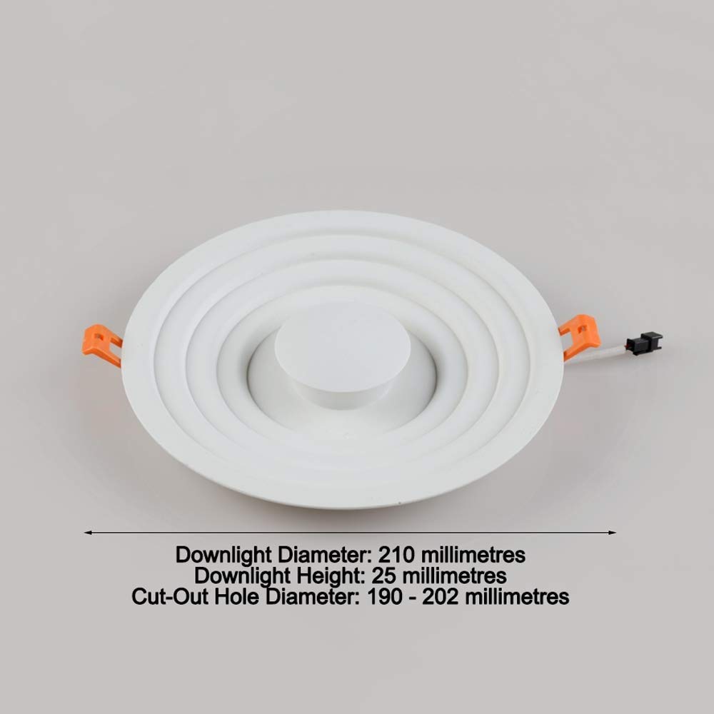 Kreatywna Okrągła Lampa Sufitowa Led 6W/12W Do Użytku Domowego, Do Wnętrz, Aluminiowa, Akrylowa, Wpuszczana, Do Wpuszczania, Dekoracyjna, Do Oświetlenia Punktow(Ciepłe Światło-12W)