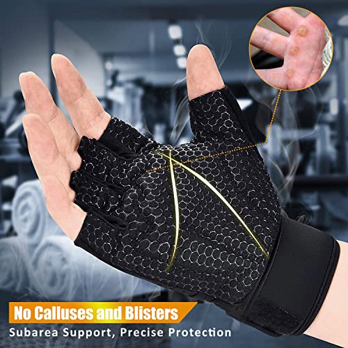 Ihuan Breathable Weight Lifting Gloves: Workout Gloves For Men And Women Gym Gloves With Wrist Support | Enhance Palm Protection | Extra Grip For Fitness | Lifting | Training | Rowing | Pull-Ups… #TOP2