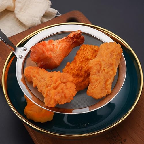 Spider Strainer Skimmer – Skimmer Spoon | Skimmer Spoon | Filtro olio Spoon Ladle – Food Fine Mesh Oil Filter Fat Skimmer | Spider Cooking Utensil for Home Kitchen Dining Grease Gravy Foam - immagine 5