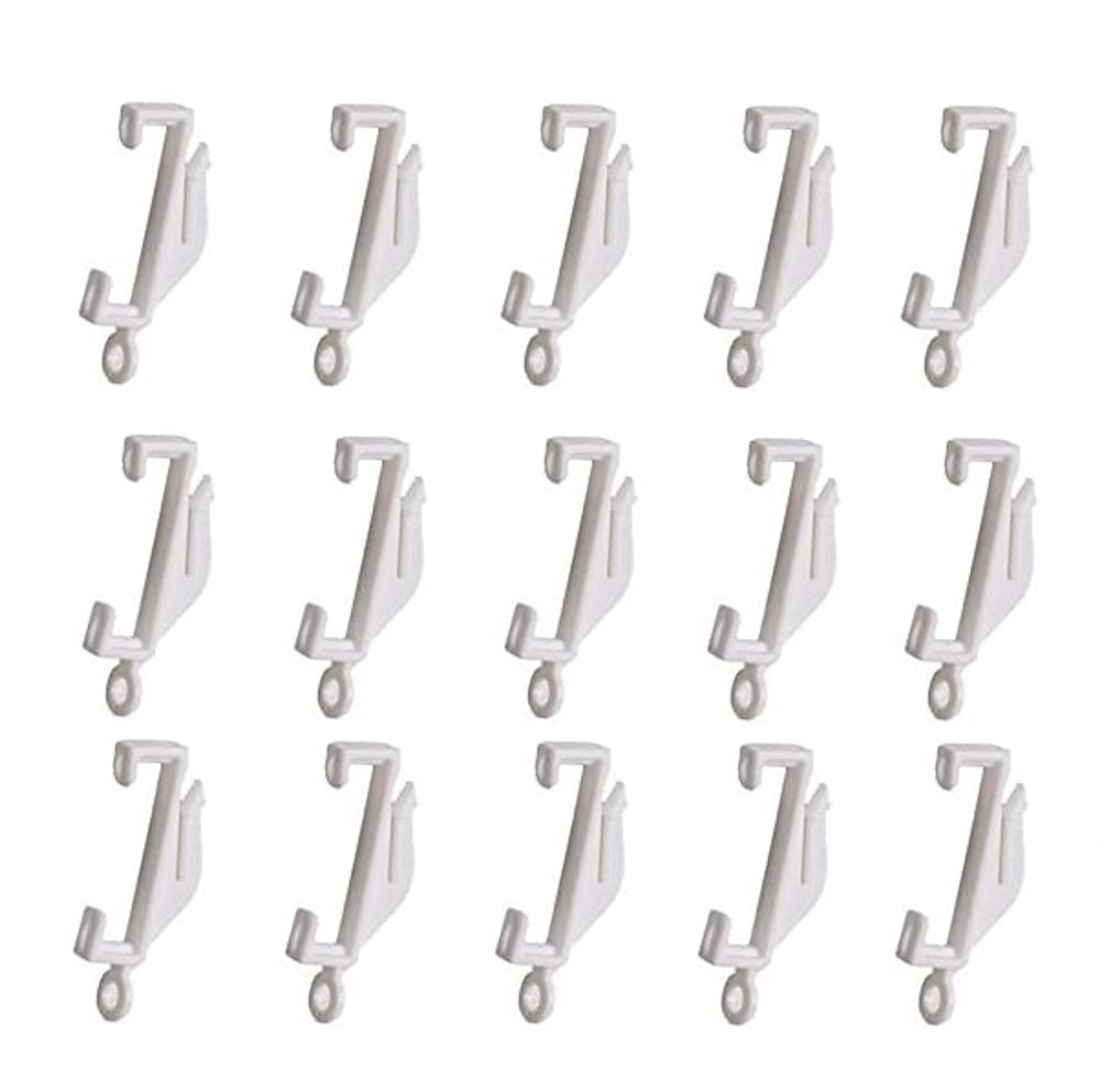 Merriway BH03995 (50 Pcs) Curtain Track Rail Glide Hooks Gliders to Fit Harrison Drape Extra Valance Lux Track - Pack of 50 Pieces