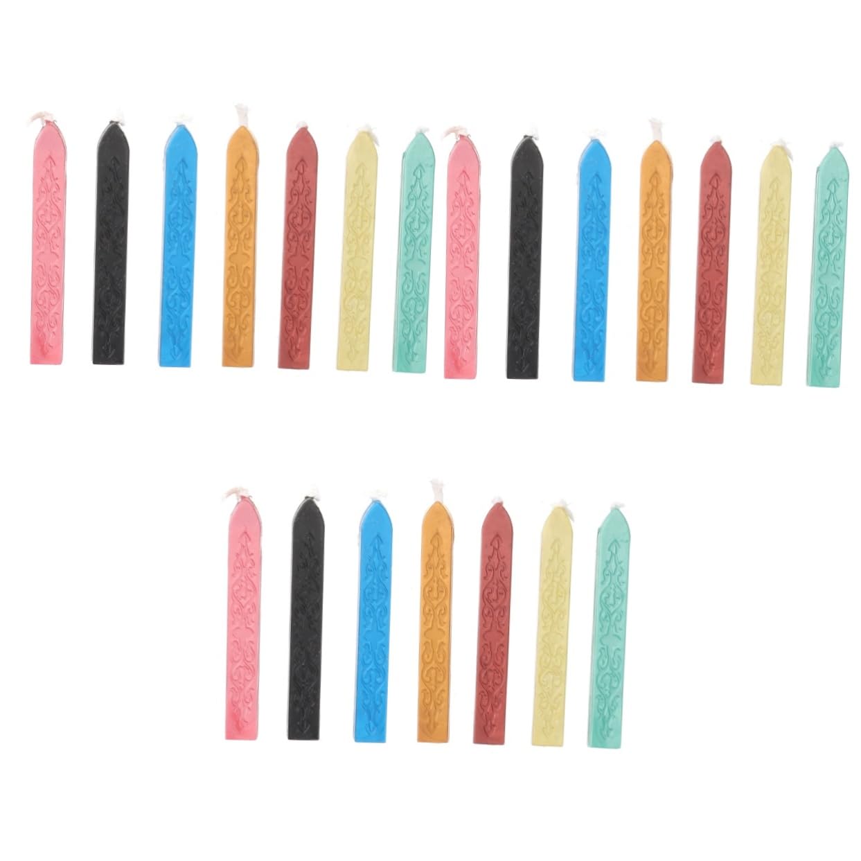 Lurrose 21stücke Vintage Wachssticks Mit Docht Für Nostalgische Siegelstempel Für Einladungen Und Persönliche Karten Aus Hochwertigem Wachs Verschiedenen Farben