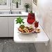 QJIBVZY Folding Wall-Mounted Drop-Leaf Table Heavy Duty Wall Mounted Folding Table Kitchen & Dining Laundry Room Table Desk Load Capacity 70kg Floating Wall Desk for Small Space-40x30cm/16x12in-White