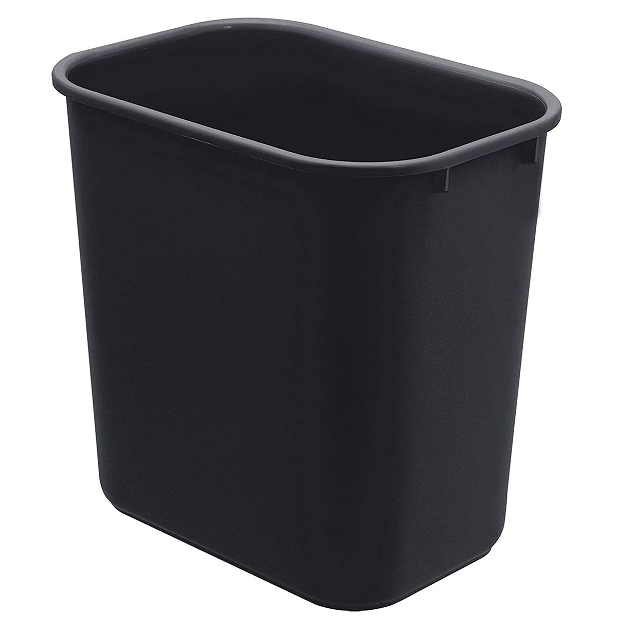 Acrimet Cestino per rifiuti, Bidone da scrivania, 6,75 Galloni/27 Quart/24 Litri (Plastica) (Colore Nero) (Set di 4)