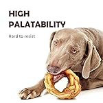 Afreschi-Turkey-Tendon-Dog-Treats-for-Signature-Series-All-Natural-Human-Grade-Puppy-Chew-Ingredient-Sourced-from-USA-Hypoallergenic-Easy-to-Digest-Rawhide-Alternative-4-UnitsPack-Ring-Small