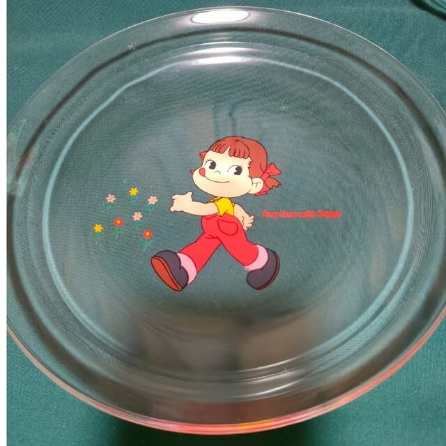 Amazon.co.jp: 不二家 ペコちゃん ガラス食器セット 絵変り ガラス皿