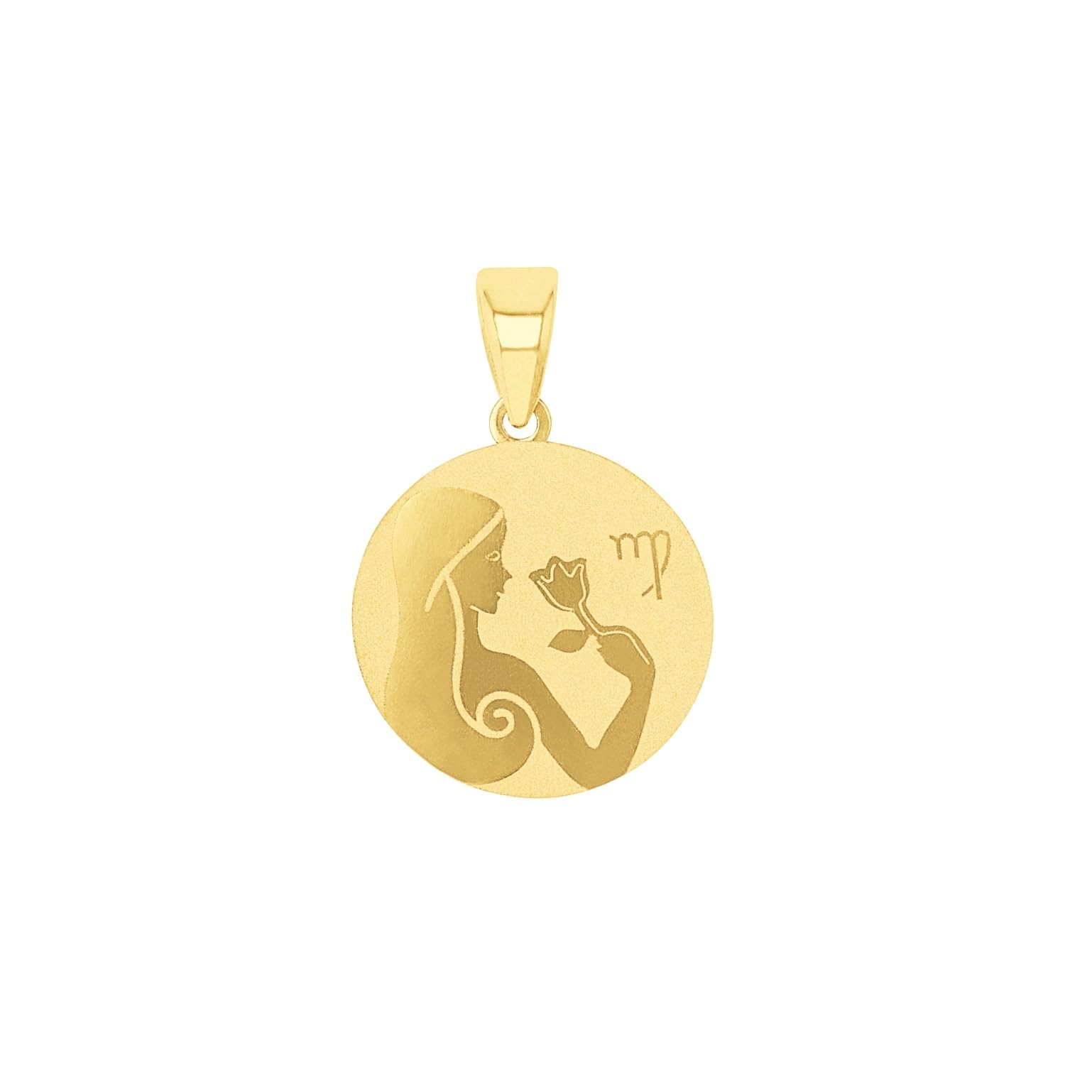 Amor Motivanhänger Unisex Damen Herren Anhänger, Gold, Jungfrau, Kommt in Schmuck Geschenk Box, 2020786