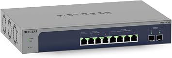 NETGEAR 8 Port 10GB Switch MS510TXM | Smart Managed Multi-Gigabit Switch | 2x 10Gigabit SFP+ Ports | Desktop or Rackmount, and ProSAFE Lifetime Protection