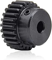 Vista 4 de Alta precisión 1 Mod 18T Engranaje recto 45 # Acero Engranaje de piñón de servicio pesado 0.394 in Diámetro con paso x 1 pieza