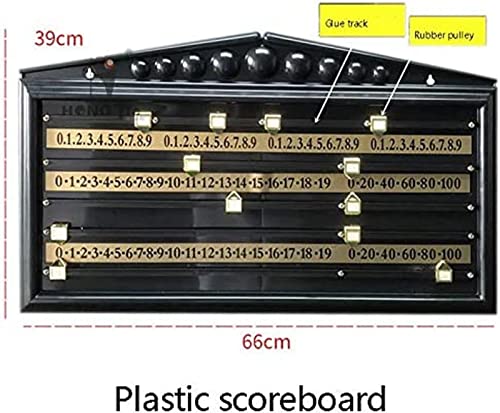 Tablero de marcador para snooker de madera, ideal para amantes del billar, marcador de puntuación para juegos de snooker y billar miniatura 4