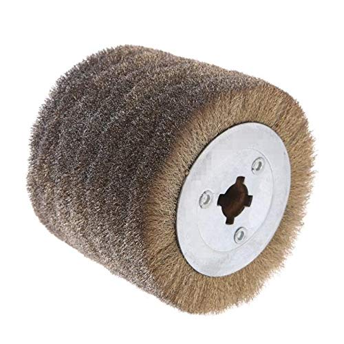 Rueda de Cepillo pulidora, Cepillo de Pulido de Alambre de Acero Inoxidable de 100 x 120 mm con Orificio de 19 mm, Modelos 0,15/0,3/0,5(0.15)