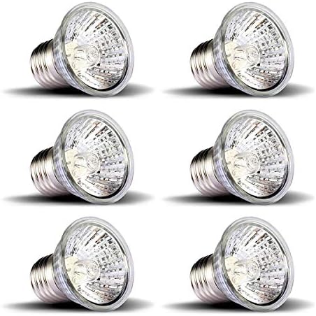 OMAYKEY 75W 6 Pack UVA + UVB Full Spectrum Sun Lamp Sunbathe Heat Lamp/Bulb/Light for Lizard Reptiles and Amphibians