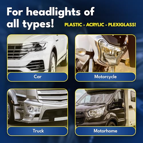 ATG Headlight restoration Kit - Universal Car headlight cleaner and restorer Kit - Headlight restorer kit for plastic car headlights - Quick & easy headlight restoration - Headlight repair Kit - Image 6