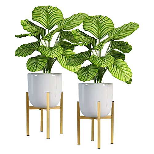 ML-Design 2er Set Blumenständer, Gold, 18-25x18-25x30 cm,...