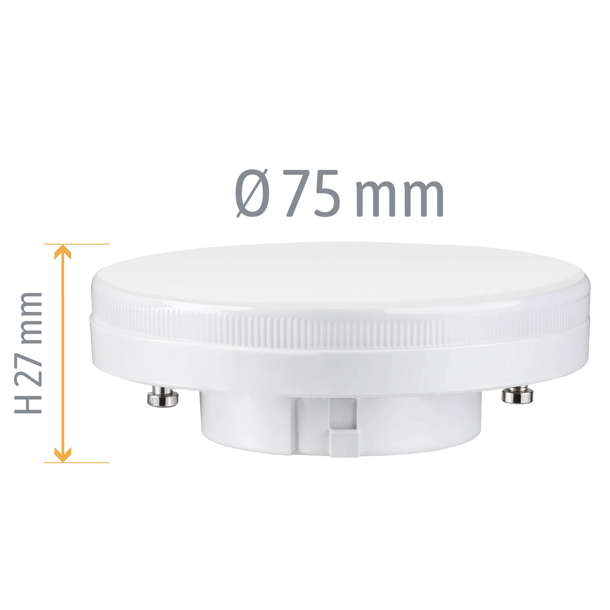 SSC-LUXon LumiFLEX GX53 Lampe 10er Set LED 5W 3 Lichtfarben 230V Ersatz | Zehn GX53 Lampen mit 3 Lichtfarben - warm / neutral / kalt per Schalter, flimmerfrei, direkt an 230V, Halogen-Ersatz