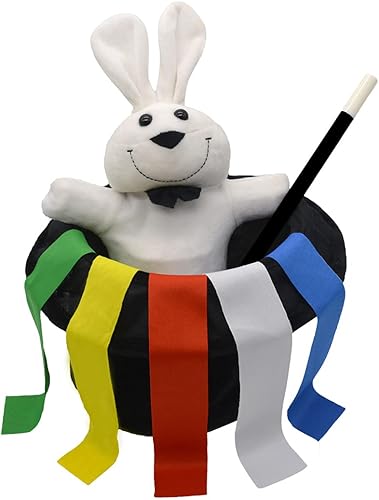 Miniatura 6 de BrilliantMagic Kids Magician Juego de rol contiene magia Top Hat Magic Varita mágica Conejo Marionetas Color Cintas Guantes (Modelo BMM006) (L)