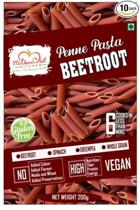 Gluten Free Beetroot Penne Pasta 200g | No Maida No Sooji | Power of Millets I